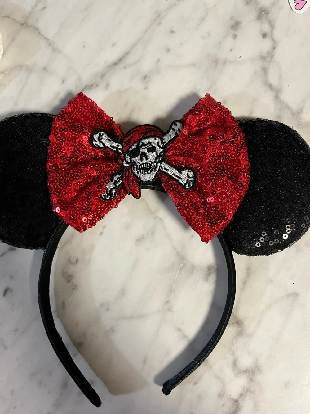 Disney-Inspired Kids Minnie Mouse, cruise, and Pirate Ear Headbands lot of 3